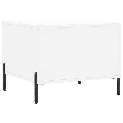 Sofabord 50x50x40 cm konstrueret træ hvid
