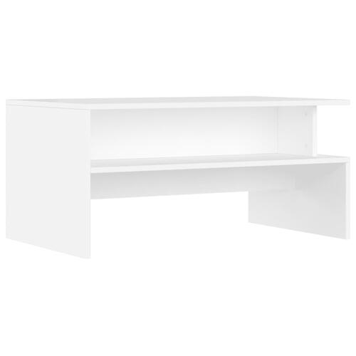 Sofabord 90x55x42,5 cm konstrueret træ hvid