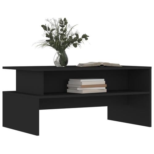 Sofabord 90x55x42,5 cm konstrueret træ sort