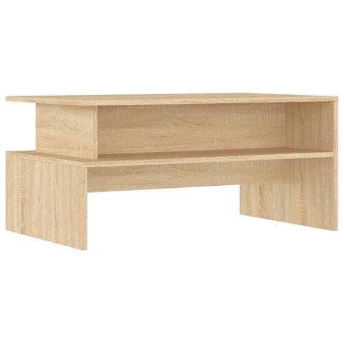 Sofabord 90x55x42,5 cm konstrueret træ sonoma-eg