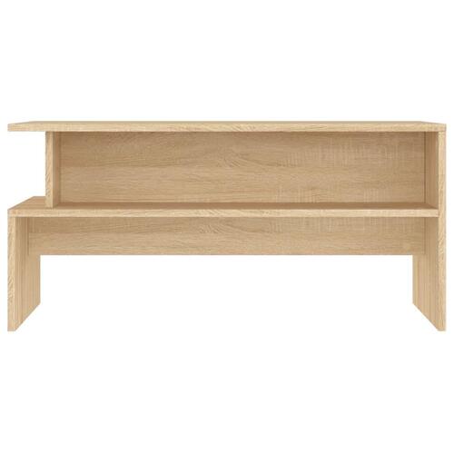 Sofabord 90x55x42,5 cm konstrueret træ sonoma-eg