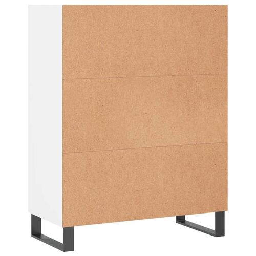Skab 69,5x32,5x90 cm konstrueret træ hvid