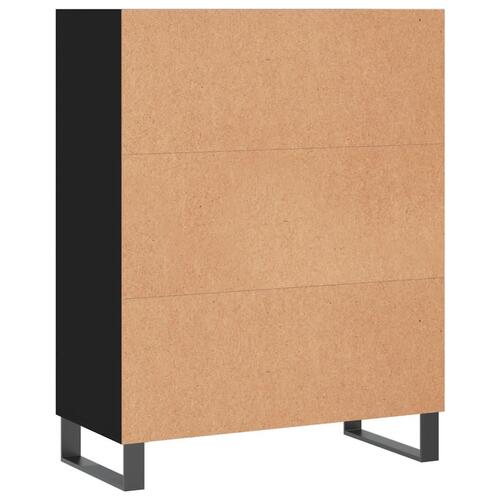Skab 69,5x32,5x90 cm konstrueret træ sort