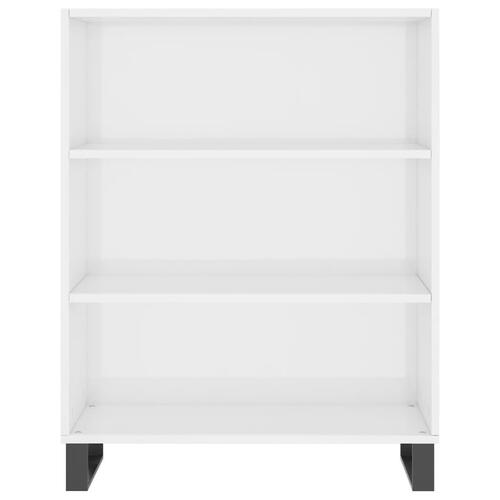 Skab 69,5x32,5x90 cm konstrueret træ hvid højglans