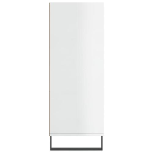 Skab 69,5x32,5x90 cm konstrueret træ hvid højglans