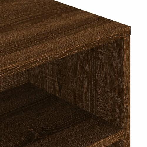 Sofabord 90x55x42,5 cm konstrueret træ brun egetræsfarve