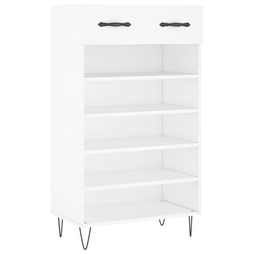 Skoreol 60x35x105 cm konstrueret træ hvid