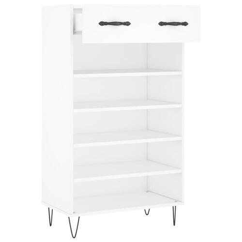 Skoreol 60x35x105 cm konstrueret træ hvid