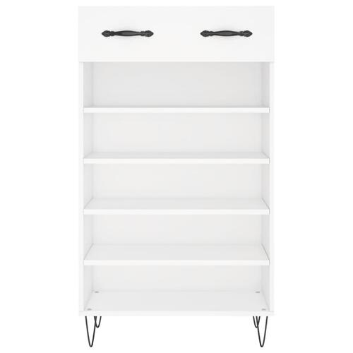 Skoreol 60x35x105 cm konstrueret træ hvid