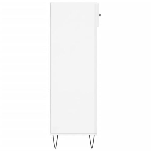Skoreol 60x35x105 cm konstrueret træ hvid højglans