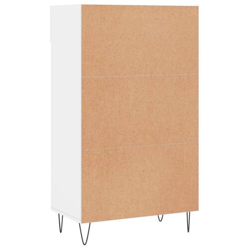 Skoreol 60x35x105 cm konstrueret træ hvid højglans