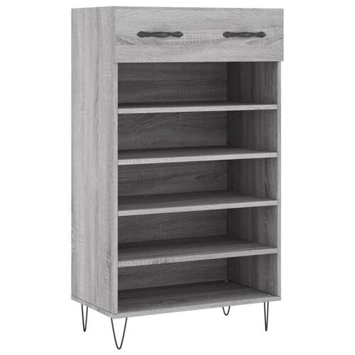 Skoreol 60x35x105 cm konstrueret træ grå sonoma-eg