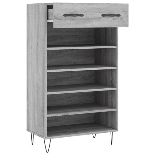 Skoreol 60x35x105 cm konstrueret træ grå sonoma-eg
