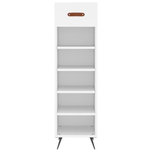 Skoreol 30x35x105 cm konstrueret træ hvid