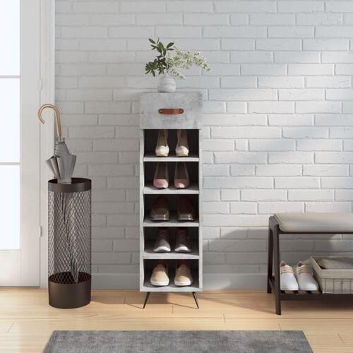 Skoreol 30x35x105 cm konstrueret træ betongrå