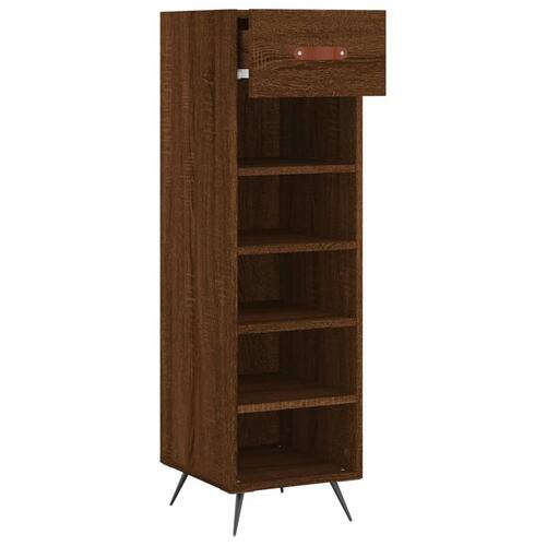 Skoreol 30x35x105 cm konstrueret træ brun egetræsfarve