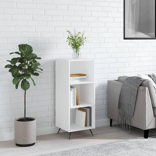 Hyldeskab 34,5x32,5x90 cm konstrueret træ hvid