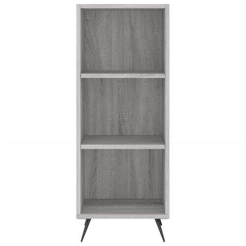 Hyldeskab 34,5x32,5x90 cm konstrueret træ grå sonoma-eg
