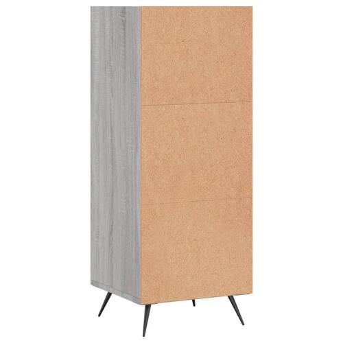 Hyldeskab 34,5x32,5x90 cm konstrueret træ grå sonoma-eg