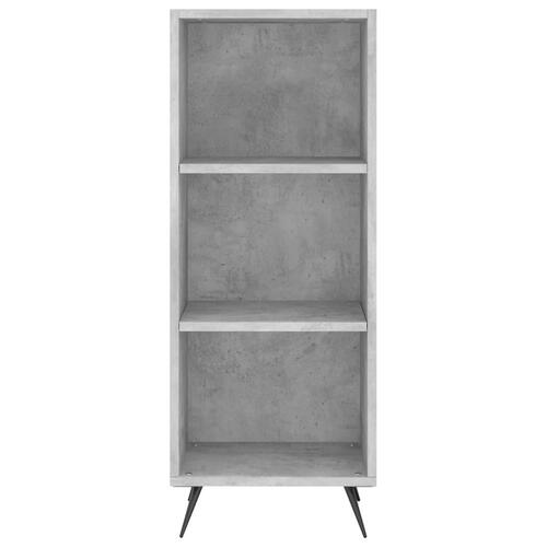Hyldeskab 34,5x32,5x90 cm konstrueret træ betongrå