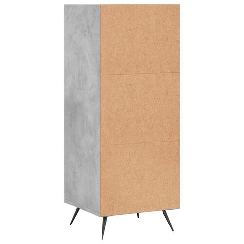 Hyldeskab 34,5x32,5x90 cm konstrueret træ betongrå