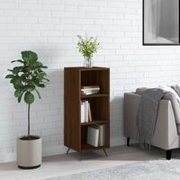 Hyldeskab 34,5x32,5x90 cm konstrueret træ brun egetræsfarve
