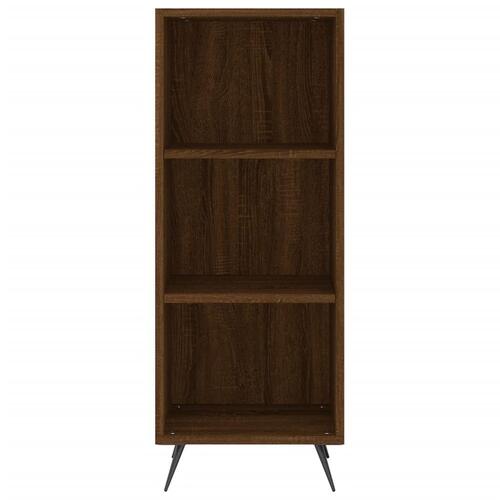 Hyldeskab 34,5x32,5x90 cm konstrueret træ brun egetræsfarve