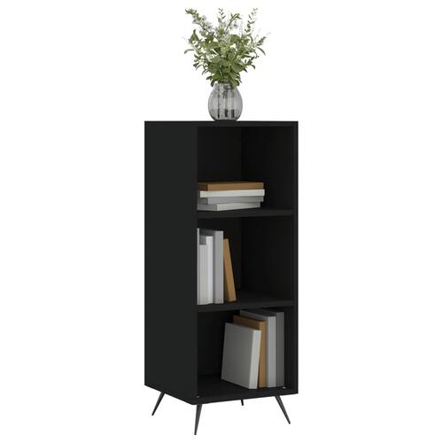 Hyldeskab 34,5x32,5x90 cm konstrueret træ sort