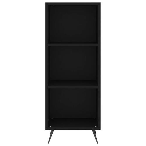 Hyldeskab 34,5x32,5x90 cm konstrueret træ sort