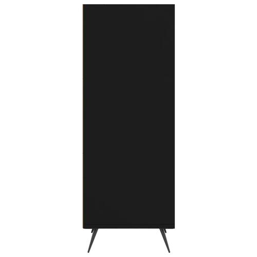 Hyldeskab 34,5x32,5x90 cm konstrueret træ sort