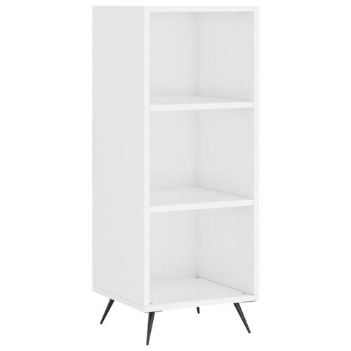 Hyldeskab 34,5x32,5x90 cm konstrueret træ hvid højglans