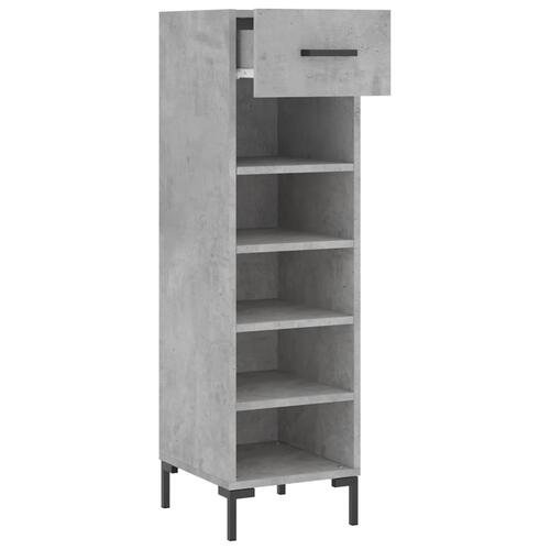 Skoreol 30x35x105 cm konstrueret træ betongrå