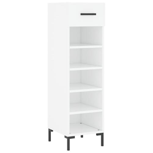 Skoreol 30x35x105 cm konstrueret træ hvid