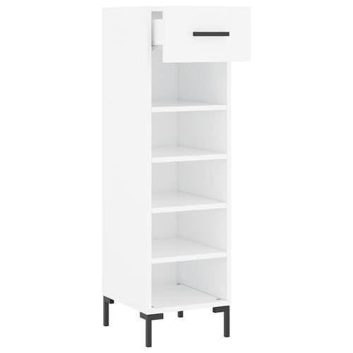 Skoreol 30x35x105 cm konstrueret træ hvid
