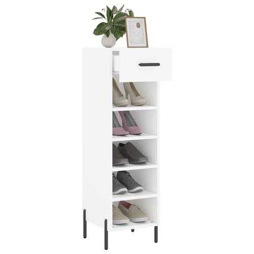 Skoreol 30x35x105 cm konstrueret træ hvid