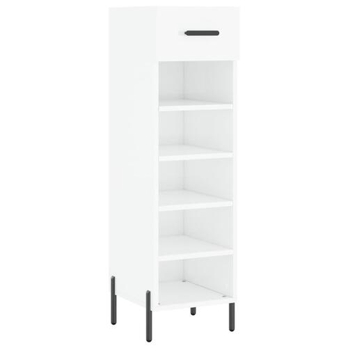 Skoreol 30x35x105 cm konstrueret træ hvid højglans
