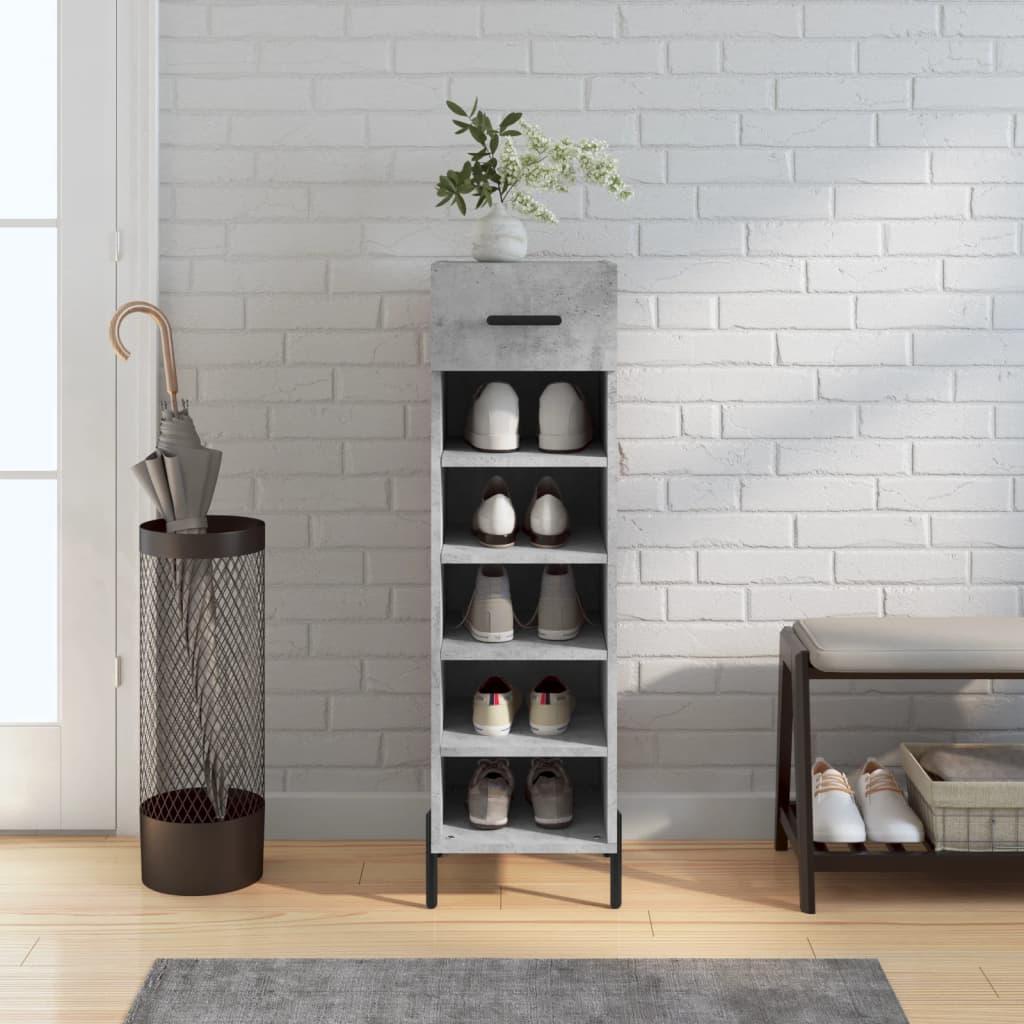 Skoreol 30x35x105 cm konstrueret træ betongrå