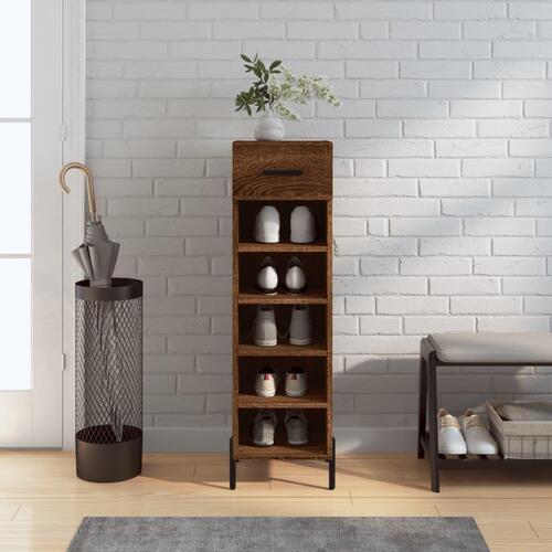 Skoreol 30x35x105 cm konstrueret træ brun egetræsfarve