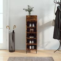 Skoreol 30x35x105 cm konstrueret træ røget egetræsfarve