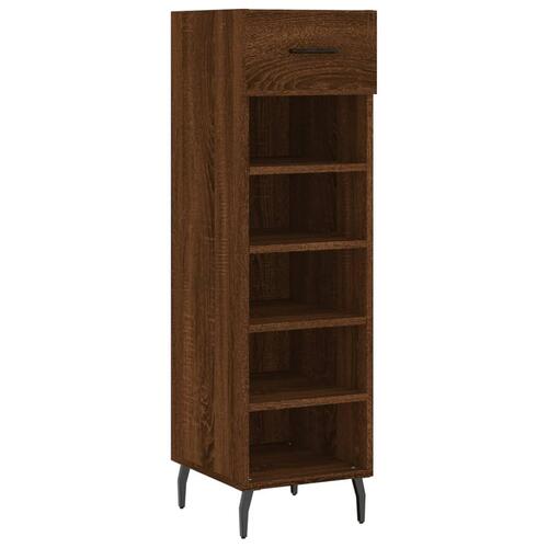 Skoreol 30x35x105 cm konstrueret træ brun egetræsfarve