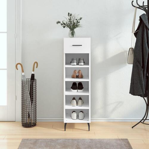 Skoreol 30x35x105 cm konstrueret træ hvid