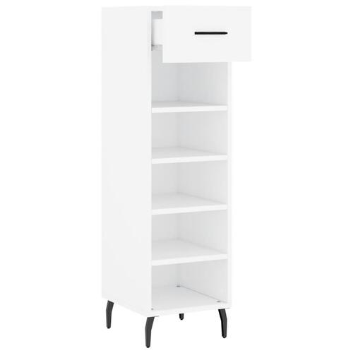 Skoreol 30x35x105 cm konstrueret træ hvid