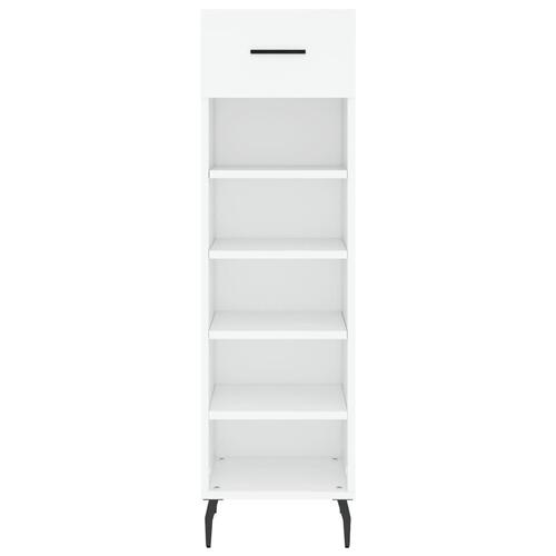 Skoreol 30x35x105 cm konstrueret træ hvid