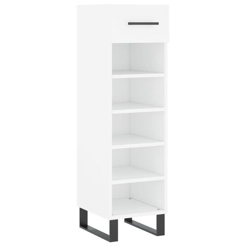 Skoreol 30x35x105 cm konstrueret træ hvid