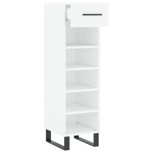 Skoreol 30x35x105 cm konstrueret træ hvid