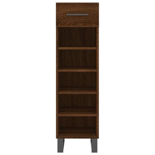Skoreol 30x35x105 cm konstrueret træ brun egetræsfarve