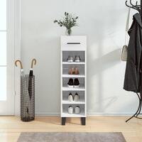Skoreol 30x35x105 cm konstrueret træ hvid højglans