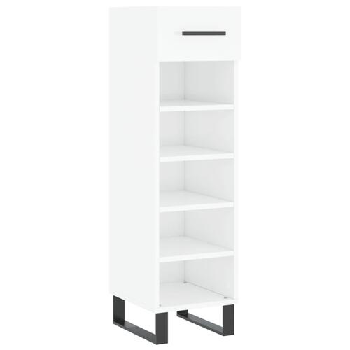 Skoreol 30x35x105 cm konstrueret træ hvid højglans