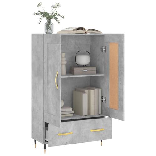 Skab 69,5x31x115 cm konstrueret træ betongrå