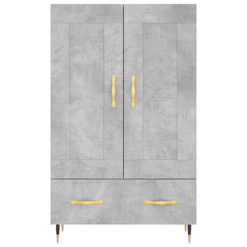 Skab 69,5x31x115 cm konstrueret træ betongrå